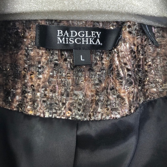 Badgley Mischka Leopard Tweed Jacket - Picture 9 of 11